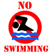 no swimming sign