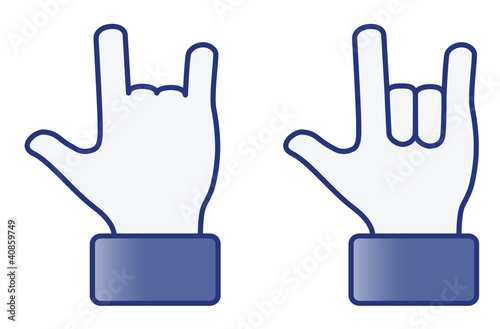 Vector: Hand symbol---Love 2D Hand symbol---Love 2D