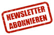 Grunge Stempel rot NEWSLETTER ABONNIEREN