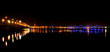 night panoramic scene in Riga, Latvia