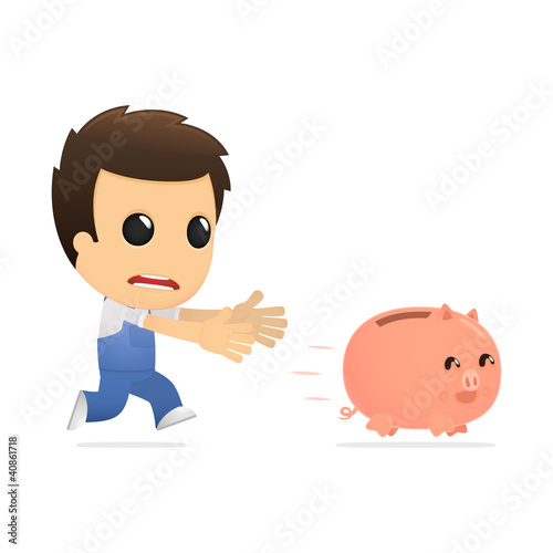 Vector: funny cartoon mechanic funny cartoon mechanic