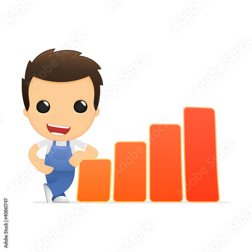Vector: funny cartoon mechanic funny cartoon mechanic