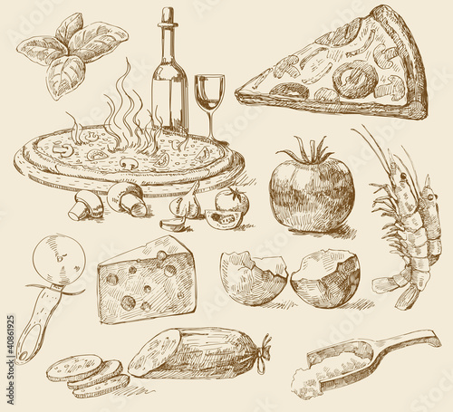 Vector: pizza background pizza background
