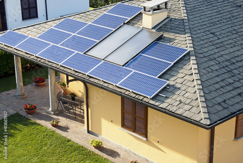 Photo: Solar panels house Solar panels house