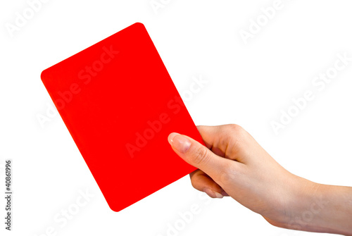 Foto: Rote Karte Hand Rote Karte Hand