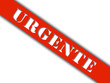 Palavra urgente - faixa vermelha com sombreado