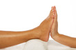 sanfte fussmassage in der Physiotherapie horizontal