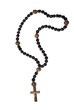 wooden rosary with a cross