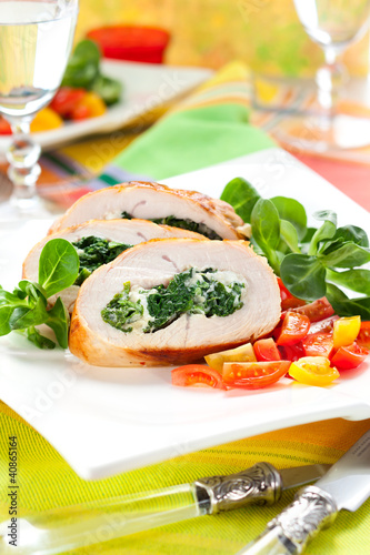 Photo: Turkey stuffed with spinach Turkey stuffed with spinach