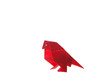 Oiseau rouge origami