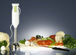 fresh vegetables and electrical blender