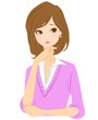女性　悩む　困る　イラスト