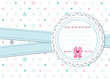 Template card with ribbons and place for text