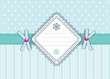 Cute retro card  with flirty bows and place for text