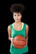 Woman with basketball