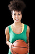 Woman with basketball