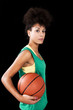 Woman with basketball