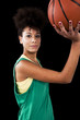 Woman with basketball