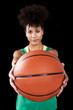 Woman with basketball