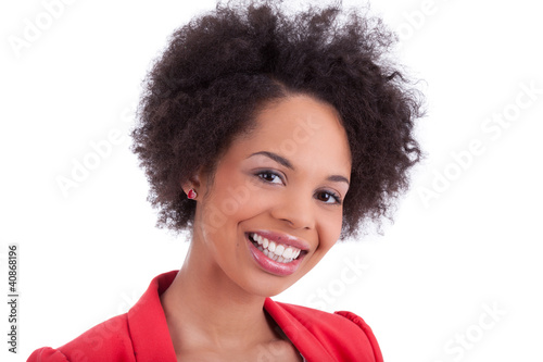 Photo: Closeup portrait of a beautiful african american woman Closeup portrait of a beautiful african american woman