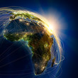 Main air routes in Africa