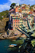 Colorful harbor at Riomaggiore, Cinque Terre, Italy