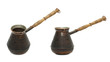 Brassy cezve turk for brewing coffee collages