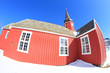 Flakstad I Lofoten's church of in a sunny day Flakstad I Lofoten's church of in a sunny day