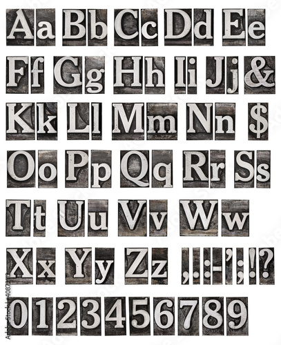 Photo: alphabet from old metal letters alphabet from old metal letters