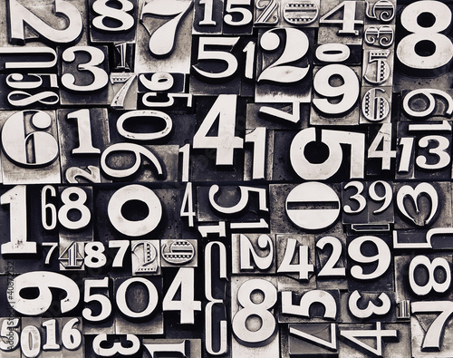 Photo: old metal numbers old metal numbers