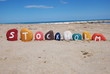 Stockholm on colourful pebbles