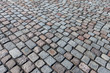 Vintage stone paved avenue road