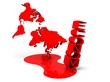 illustration of a sinking economy worldwide