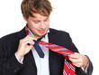ties - man can not tie his tie