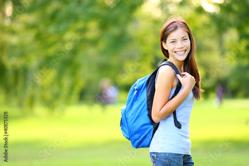 Photo: Girl student in summer / spring Girl student in summer / spring