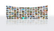 Foto: Mur de photos incurvé Mur de photos incurvé