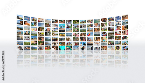 Photo: Mur de photos incurvé Mur de photos incurvé