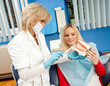 woman dentist at work