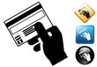 Credit card payment pictogram and icons