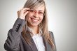 Young business woman with glasses Young business woman with glasses