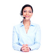 Call center operator business woman.