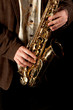 Foto: Jazz Saxophone Player, close-up on sax Jazz Saxophone Player, close-up on sax