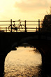 Bicycle Silhouette at Sundown on an Amsterdam Canal