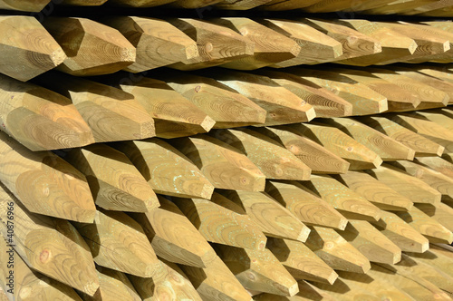 Photo: Impregnated wood dowels in stock Impregnated wood dowels in stock