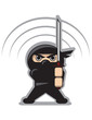 canvas print picture - Angry Ninja with the Sword