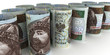 10 PLN Notes rolled
