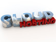 Cloud Computing as Hosting Service over white Background