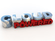 Computing powerd by the Cloud, over white Background