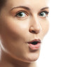 Close-up portrait of young beautiful woman's face Close-up portrait of young beautiful woman's face