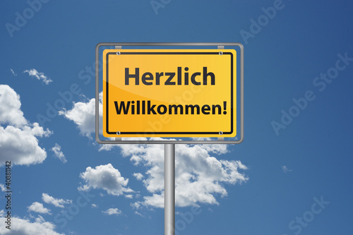 Illustration: Herzlich Willkommen! Herzlich Willkommen!